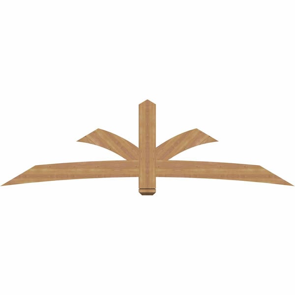 Ekena Millwork Davenport Timber Gable Bracket, Western Red Cedar, 96"W x 28"H x 3 1/2"D x 5 1/2"F, 7/12 Pitch GBW096X28X0406DAV00SWR - main